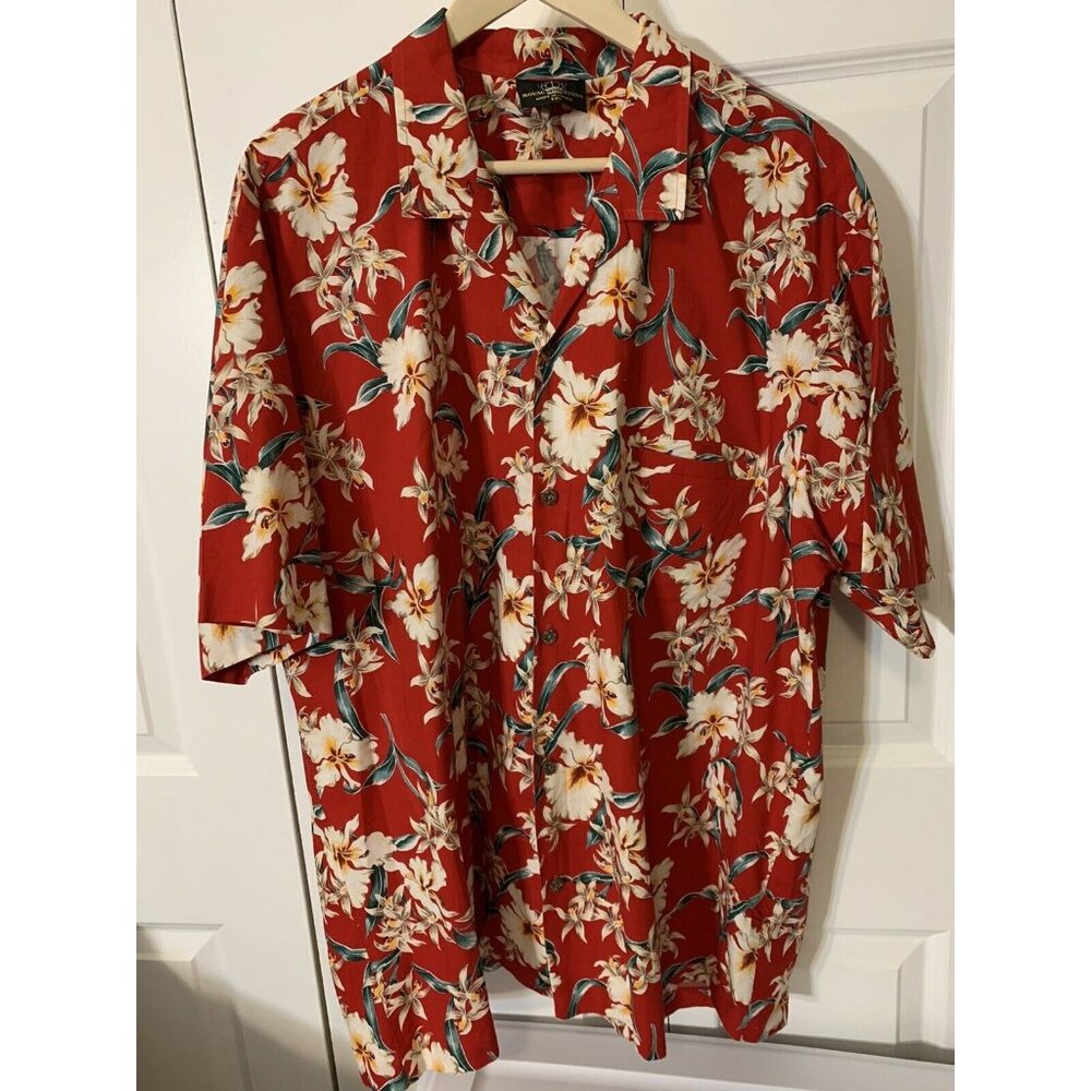 Vtg Royal Creation Hawaiian Men’s Sz XXL Rockabilly Print Surf Button Shirt‎